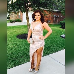 Sequin Rose Gold Dress